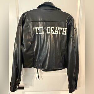 12th Tribe 'Til Death Black Vegan Leather Jacket